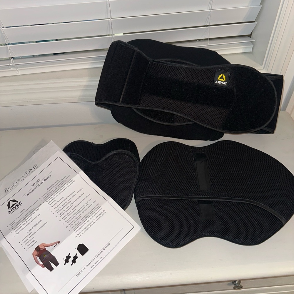 Aryse Live Elevated Universal Back Brace Lumbar Back Support Adjustable Fits All